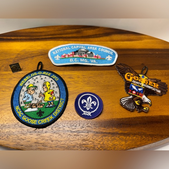 Boy Scout Patch Lot Of 4 With Bobcat Pin - Picture 1 of 4